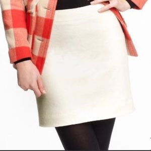 J crew ivory will mini skirt